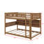 Lit superposé en bois avec lumières à changement de couleur, lit avec tablettes intégrées, panneau perforé-2043880270
