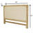 Luxurious Timeless Queen Upholstered Headboard in Weathered Natural Malaysian Oak with Plush Brown Fabric, Sleek Modern Low-Profile Design and Easy Attachment to Standard Metal Frames-104978633-105006228