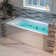 60" X 32" Alcove Acrylic Rectangular Whirlpool Heated Jetted Tub With Drain & Overflow