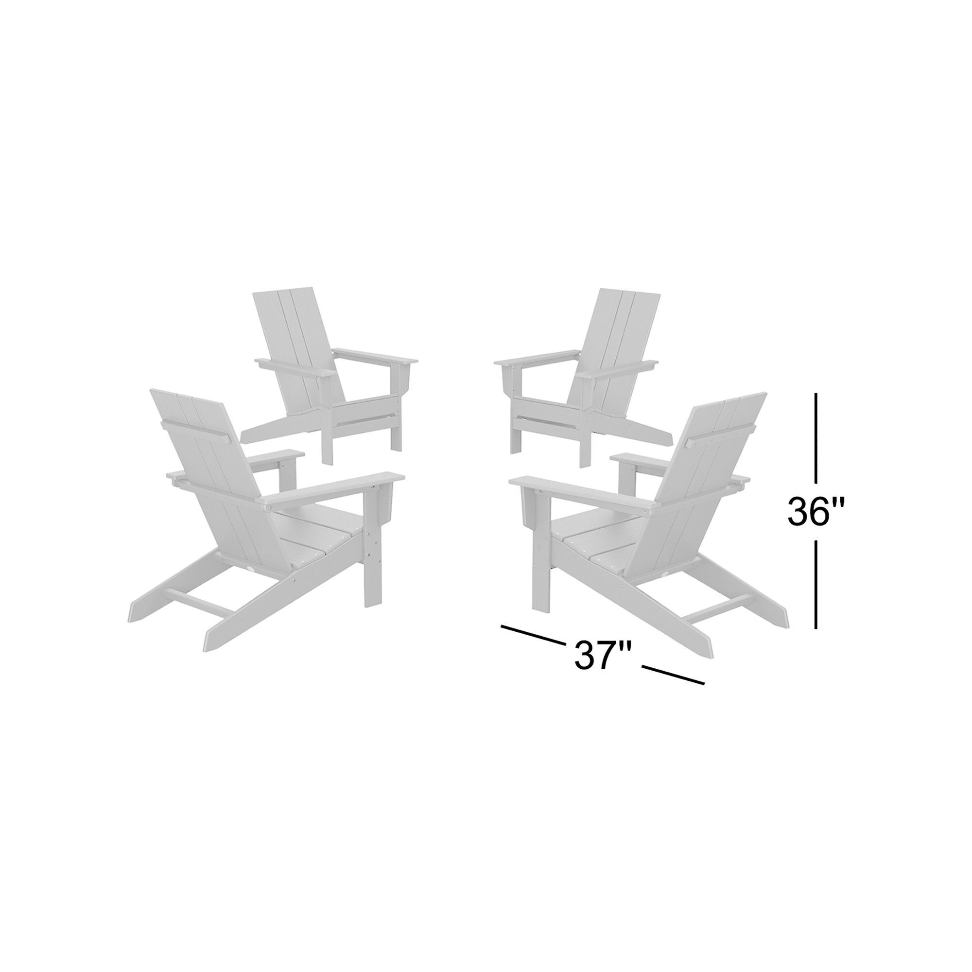 POLYWOOD x AllModern Plastic Adirondack Chairs, Gray