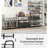 4 Tier Metal Shoe Rack with Adjustable Tilt Angle, Suitable for Front Door, Entrance, Garage-936568759