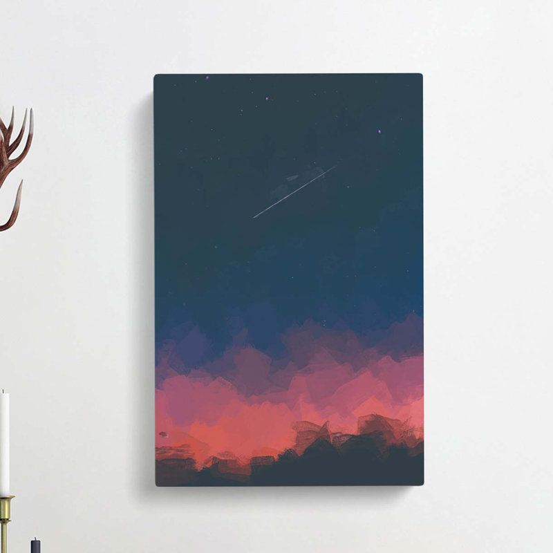 Shooting Star Over Mexico In Abstract - Wrapped Canvas, 50cm H x 35cm W x 3cm D