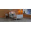 Structure de lit plateforme simple en métal avec lumière, lit simple en métal pour enfants avec tablettes de rangement rembourrées et coulissantes, blanc-130172895