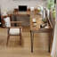 62.99"Walnut L-Shaped Solid Wood desk-108958628-108958627