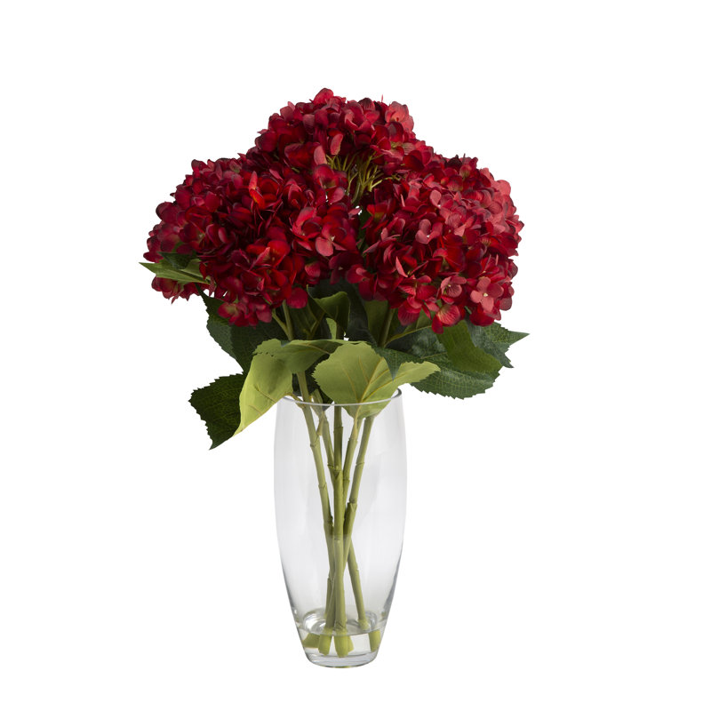 Hortensias dans un vase en verre, Bourgogne