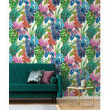 Floral Vinyl Peel & Stick Wallpaper Roll