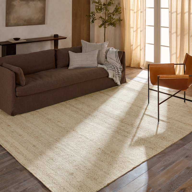 Gracie Oaks Igna Handwoven Tribal Tan/Taupe Area Rug, Rectangle 8'6" x 11'6"