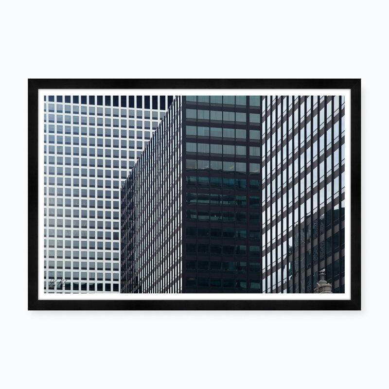 Graphic Mirrored Building Scape - Photographie avec cadre photo