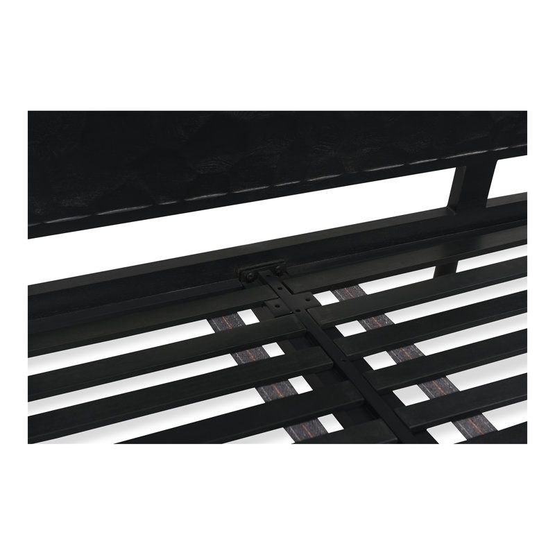 Misaki Upholstered Bed, Black, Queen