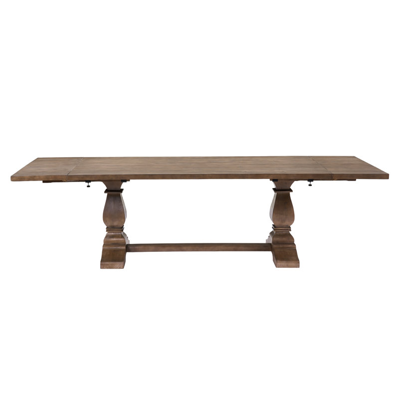 Ensemble de table de salle à manger en bois massif récupéré, 11 Pieces: Table, 10 Chairs, Brun patiné, Blanc
