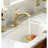 Vetta Pull Out Kitchen Faucet with Dual Function Sprayer, 120° Swivel Modern Chrome Design, Ceramic Cartridge & Easy Installation for Sink, RV, Bar-100933628