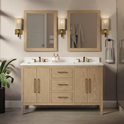 Meuble-lavabo double 60 po Parisian
