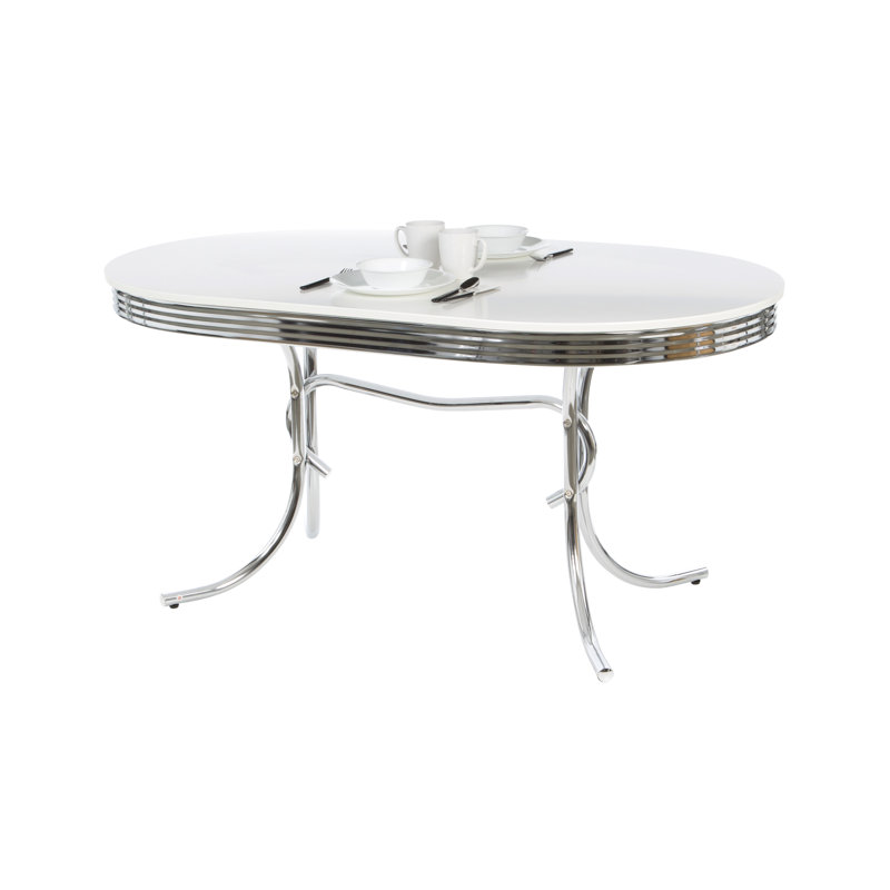 Brilliana Oval Metal Base Dining Table