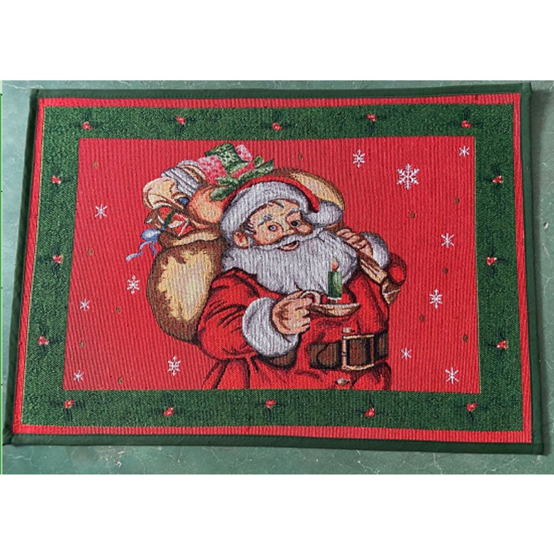 Tapis tapisserie (Père Noël avec des cadeaux)