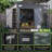10 Ft. W X 8 Ft. D Metal Lean-to Storage Shed With Three Doors