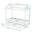 Lit simple en bois avec lit gigogne