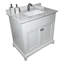 Comptoir de meuble-lavabo de 37 pouces - comptoir en pierre reconstituée blanche