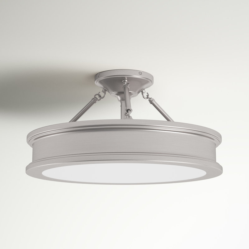 Luminaire semi-encastré Everlee de Three Posts, Nickel brossé
