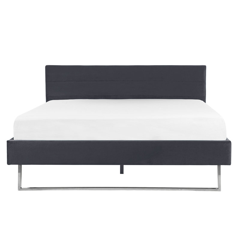 Bleckley Upholstered Bed, Grey, European Kingsize (160 x 200 cm)