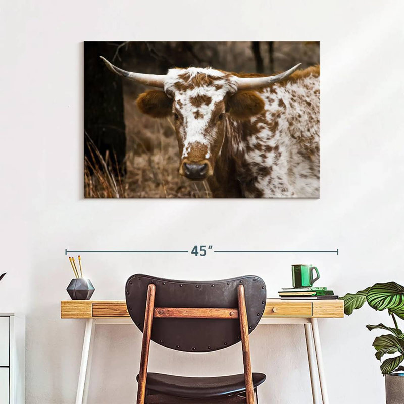Brampt Longhorn Bull, 26" H x 39" W