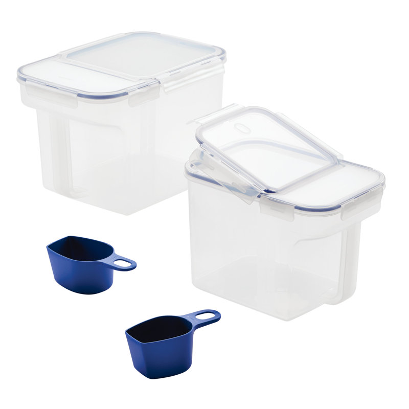 Clear Glass 4-Piece Food Storage Container Set