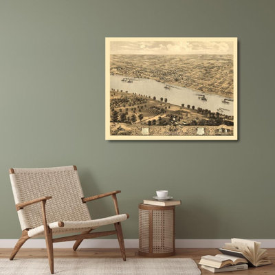 Alcott Hill® Ruger Gallery Wrapped Canvas Art Titled: Jefferson City Missouri - Ruger 1869 MOJE0001