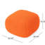 Pouf tricoté en fil de coton orange - 20,13 po x 16,69 po pour le cube de salon 16,69, pièce décorative