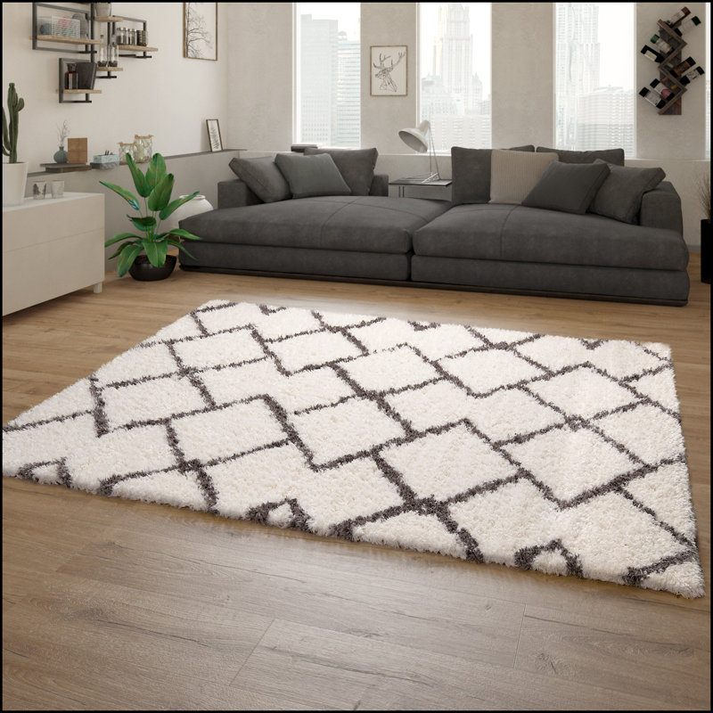 Forest Hill Geometric Shag Area Rug, Rectangle 120cm x 160cm