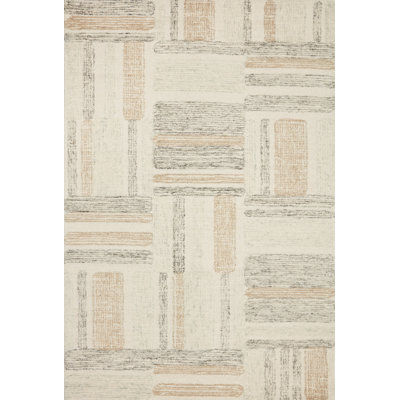 Tapis beige en laine touffeté à la main Manon