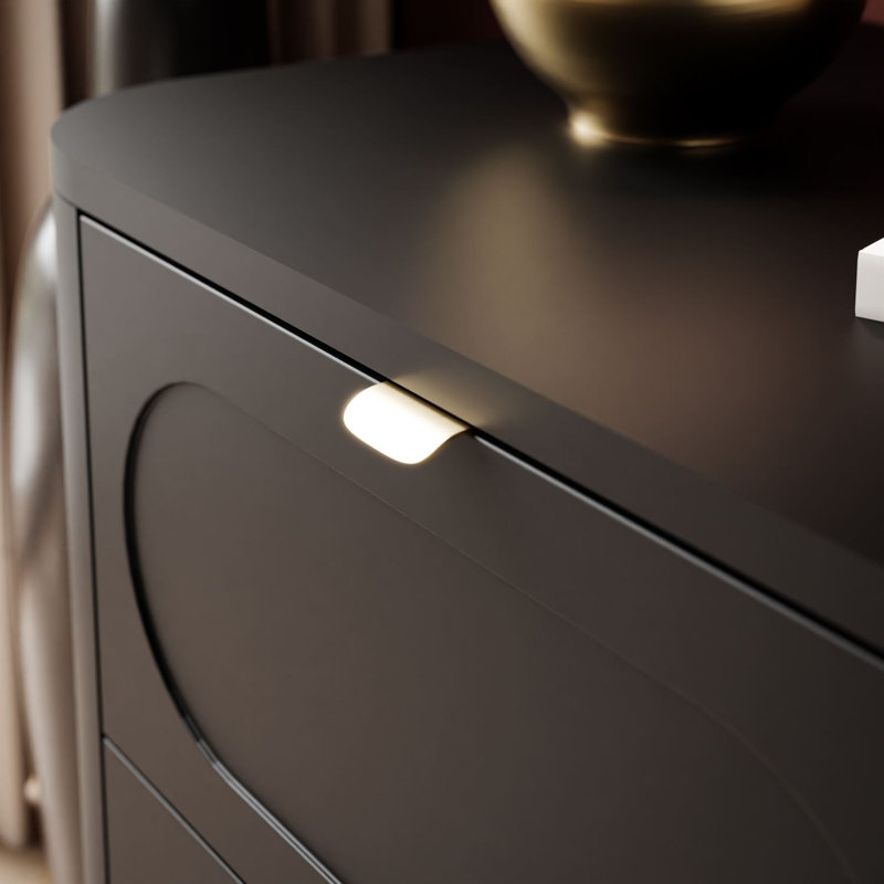 60cm W Metal Bedside Table