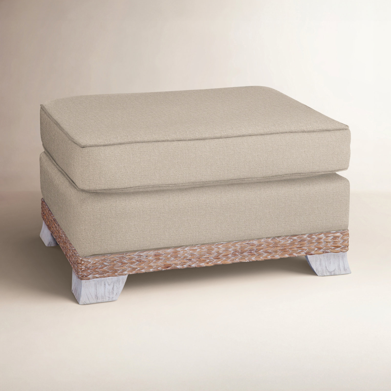 Fairwind 32" Ottoman, Eggshell Crypton Performance; 0884-93