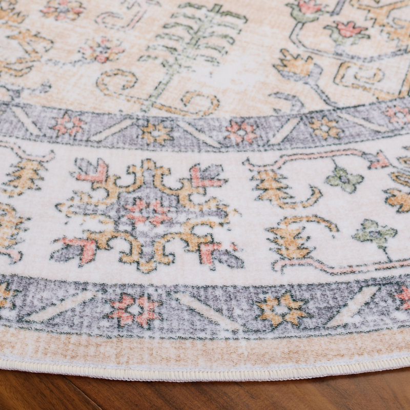 Arizona 321 Performance Machine Washable Oriental Rug, Round 6'