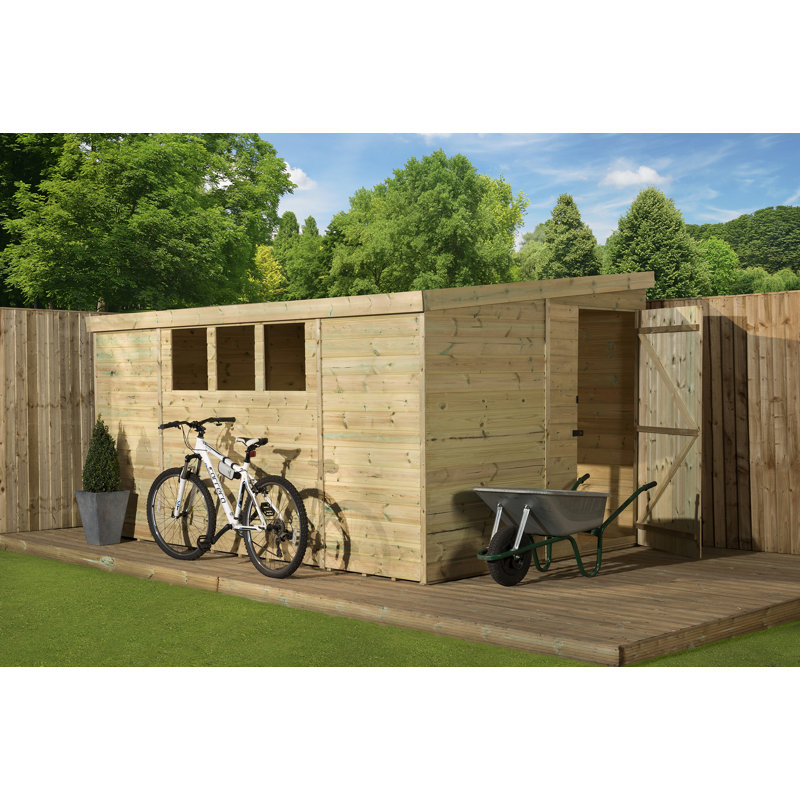 6 Ft. W x 12 Ft. D Shiplap Pent Wooden Shed