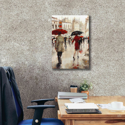 Parting On A Paris Street par - Reproduction d'art sur toile tendue