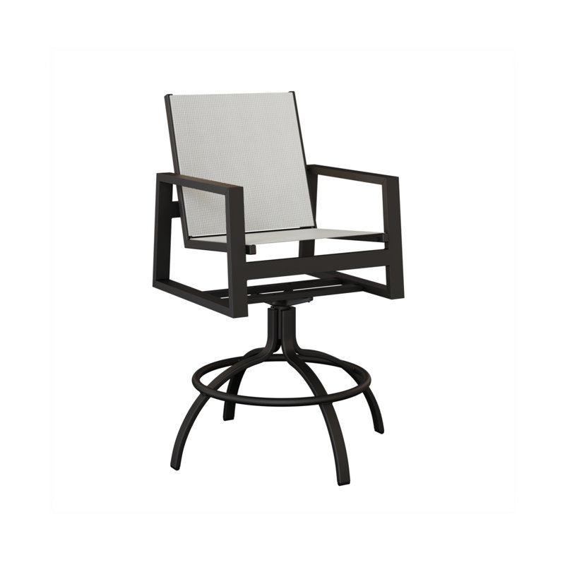 Chaise berçante pivotante en aluminium noir mat Berlin, Noir luxe, Aluminium noir mat