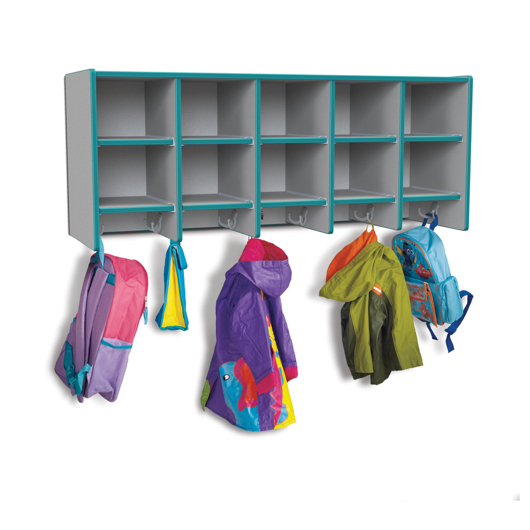 Rainbow Accents® 10 Section Wall Mount Coat Locker Jonti-Craft 