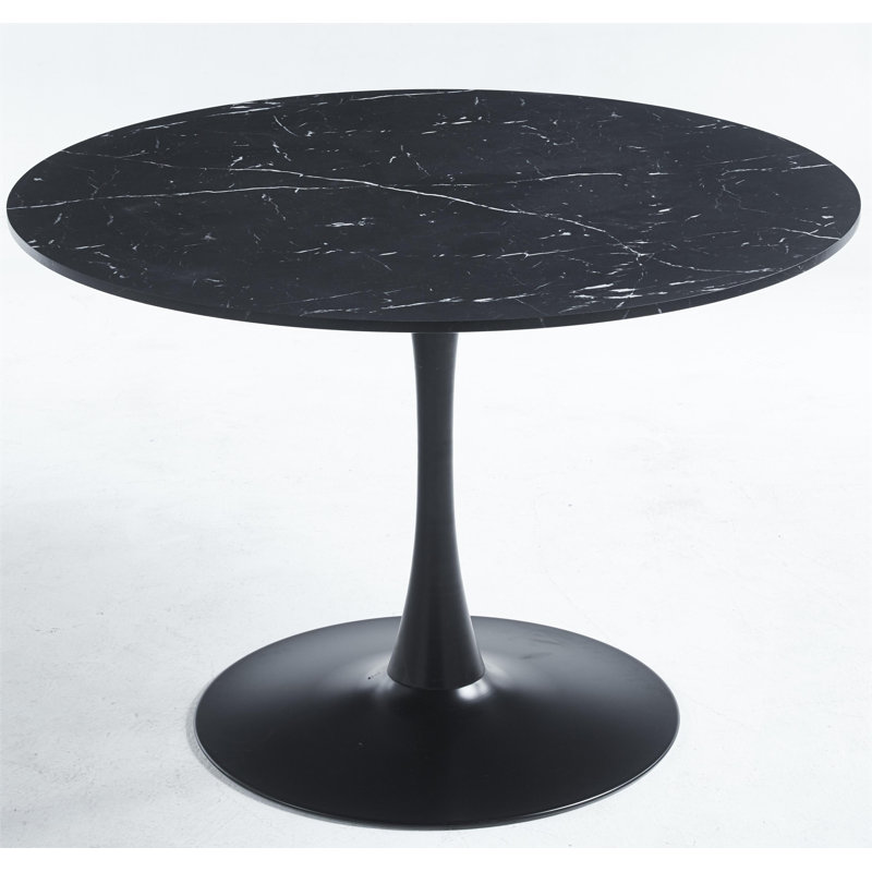 Table de salle à manger George Oliver, table de cuisine avec plateau de couleur marbre, bureau de bureau