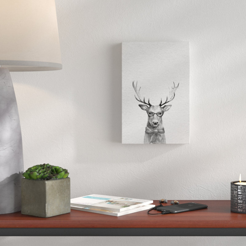 Wise Deer - Painting on Canvas, 114cm H x 76cm W