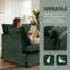 Fauteuil d'appoint rembourré surdimensionné, fauteuil simple confortable avec 2 coussins, fauteuil de lecture à siège profond avec double charge-376436367