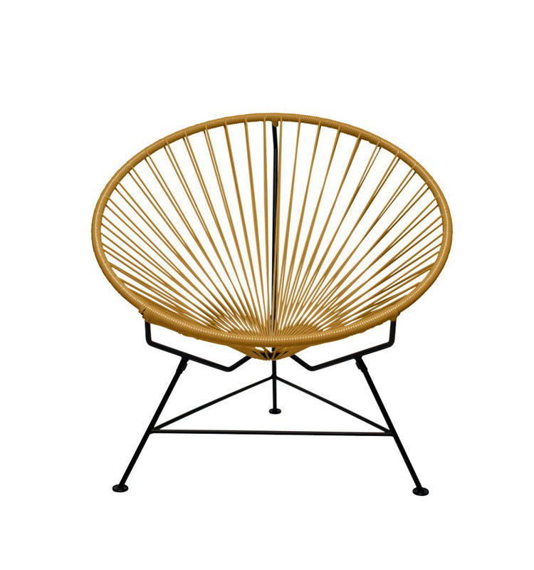 Innit Indoor Handmade Lounge Chair, Gold/Black
