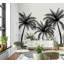 Black And White Exotic Palm Trees Removable Wallpaper-2031278573