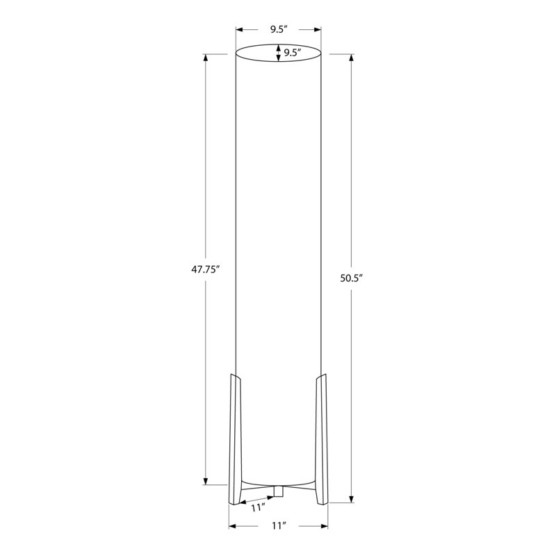 Lighting, 50 po, lampe sur pied, aspect bois brun, abat-jour ivoire / crème, contemporain
