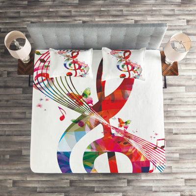 Music Traditional Polyester Coverlet