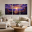 «Winding River Through Mauve Canyon», ensemble d'art sur toile-1730688274