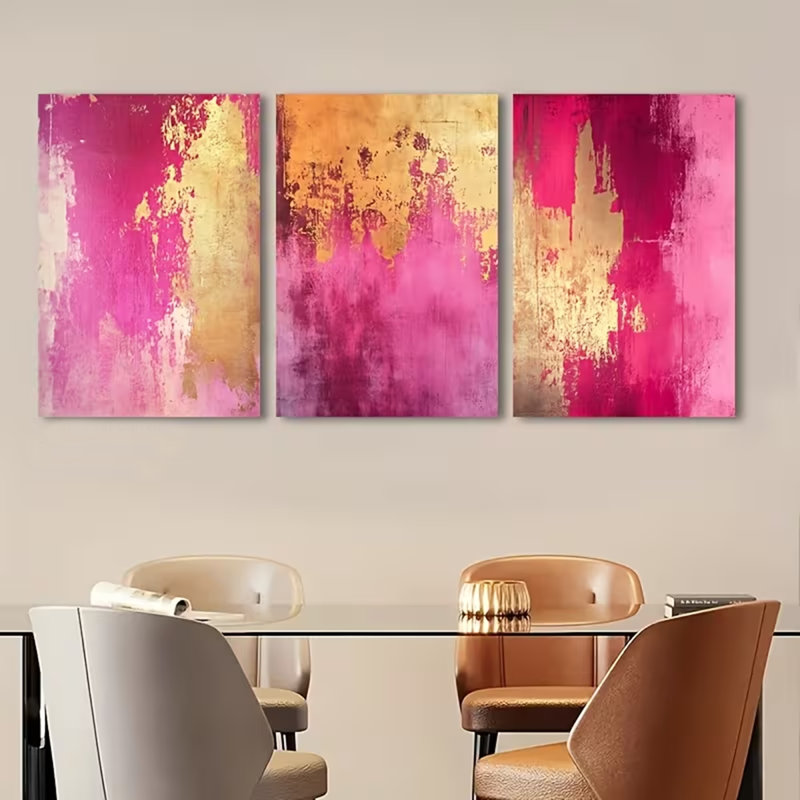 3 Piece Wrapped Canvas Print, 45 cm H x 90 cm W
