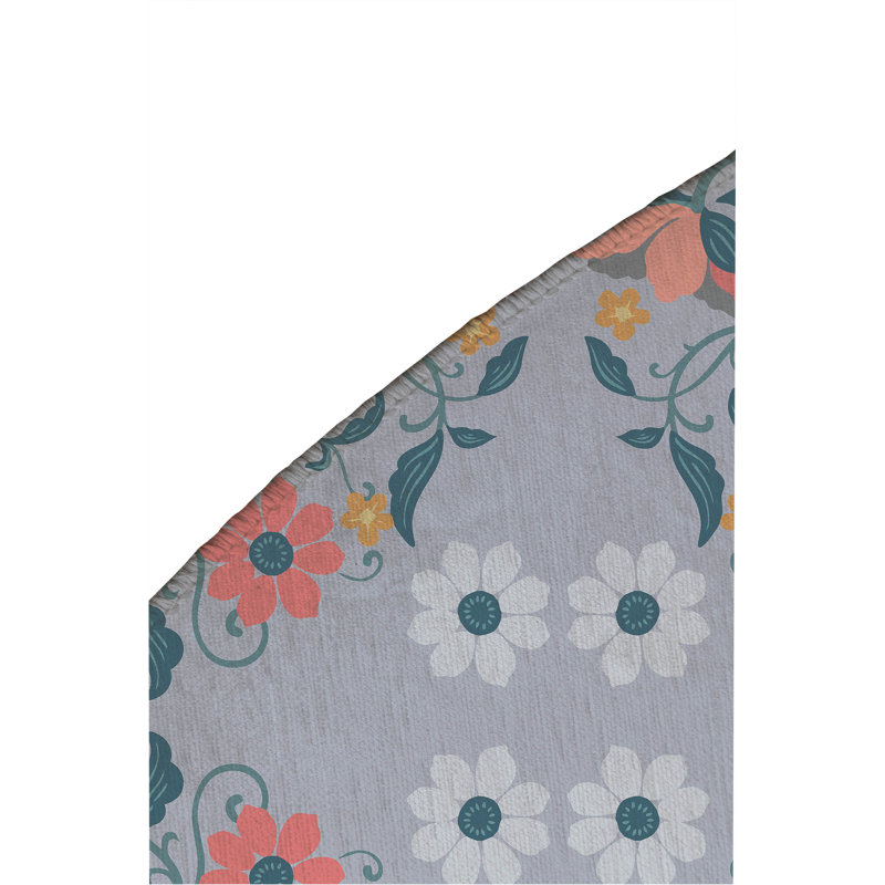 Millie Soft Step Outdoor Area Rug, Round 5', Periwinkle