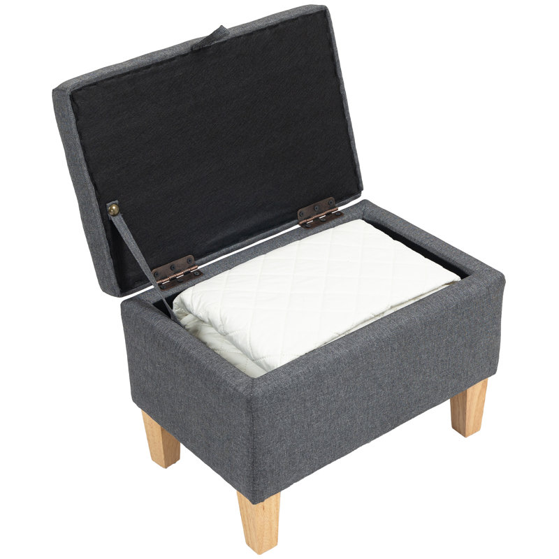 49cm Wide Solid Colour Storage Ottoman