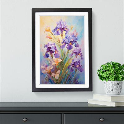 Iris Flower Impressionism No.2 - Framed Print