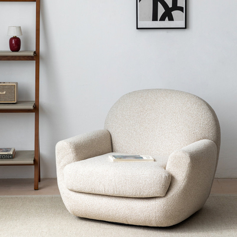 Chaise rotative tendance à 360 °, Blanc cassé