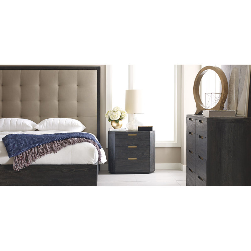 Palmer Upholstered Standard 2 Piece Bedroom Set, Queen, Mink